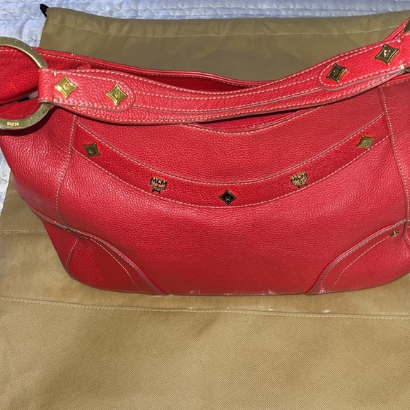 MCM preloved hobo shoulder bag great condition has some scratches on the hardwar - Picture 12 of 13